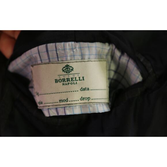 Borrelli Napoli Gray Striped Wool Suit Jacket Blazer Flawed 36S - Picture 14 of 14